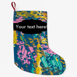 3 colours texture small christmas stocking