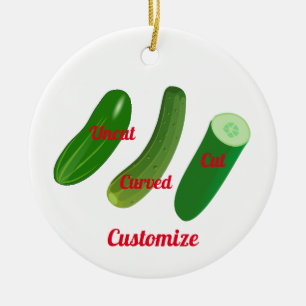 3 Cucumbers Thunder_Cove Ceramic Ornament