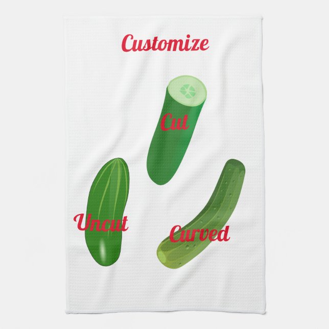 3 Cucumbers Thunder_Cove Tea Towel (Vertical)