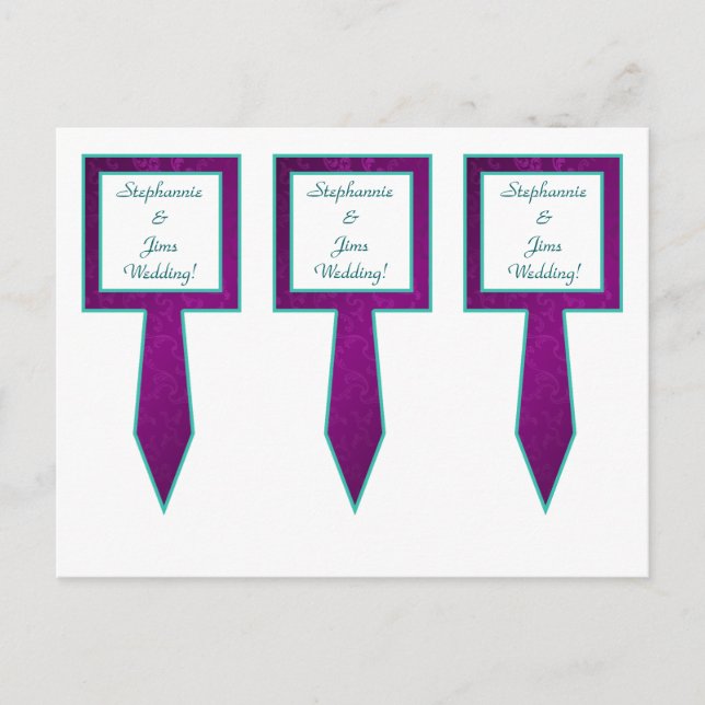 3 Cup Cake Picks Arabian Purple Postcard (Front)