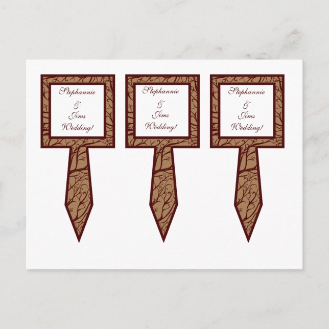 3 Cup Cake Picks Autumn Tree Postcard (Front)
