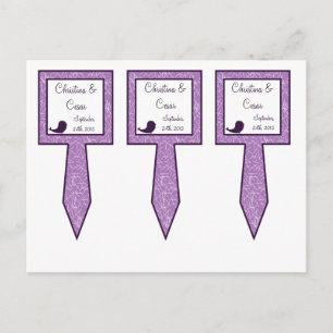 3 Cup Cake Picks Bird Swing Purple BG hearts backg Postcard