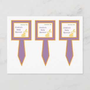 3 Cup Cake Picks Furry Woodland Animals Invitation Postcard
