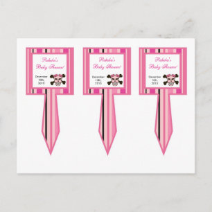 3 Cup Cake Picks Girl Pink Punk Rock Guitar Invitation Postcard