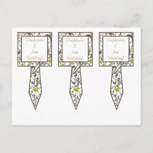 3 Cup Cake Picks Green Floral with Branch Postcard