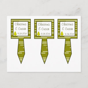 3 Cup Cake Picks Green Pear Fruit Stripes Pears Postcard