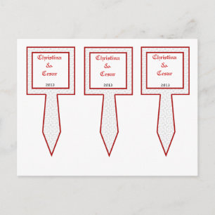 3 Cup Cake Picks Grey Red Formal Print Postcard