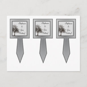 3 Cup Cake Picks Grey Winter Trees Snow Bare Postcard