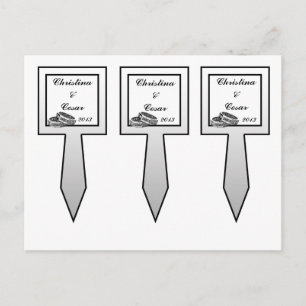 3 Cup Cake Picks His/Hers Diamond Wedding Band Rin Postcard