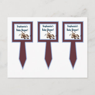 3 Cup Cake Picks Lil League Puppy Dog Sports Invitation Postcard