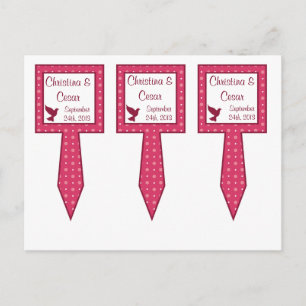 3 Cup Cake Picks Love Birds Pink Stripes/Dots pink Postcard