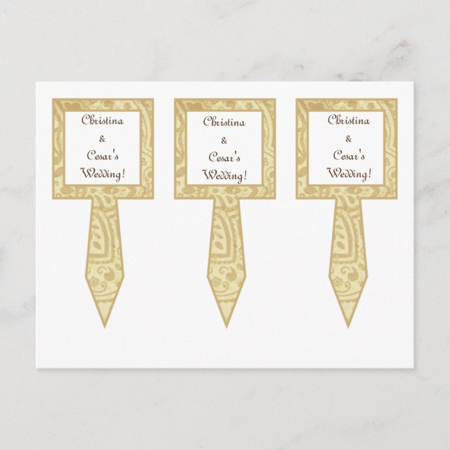 3 Cup Cake Picks Moroccan Party Invitation Postcard (Front)