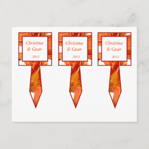 3 Cup Cake Picks Orange Tiger Lilly w/Stripes Red Postcard