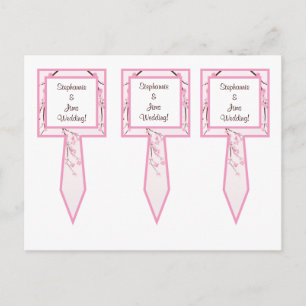 3 Cup Cake Picks Pink Cherry Blossom Postcard