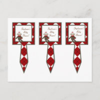 3 Cup Cake Picks Red Sock Monkey Argyle