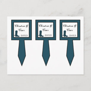 3 Cup Cake Picks Western Blue Cowboy Boots spurs s Postcard