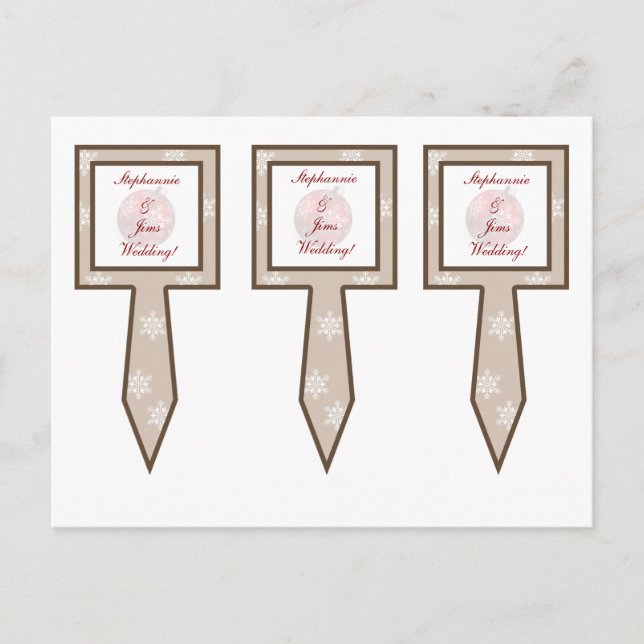 3 Cup Cake Picks Winter Blur Postcard (Front)
