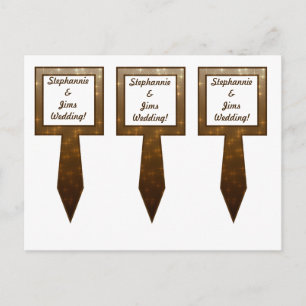 3 Cup Cake Picks Winter Brown / Stars & Bubbles Postcard
