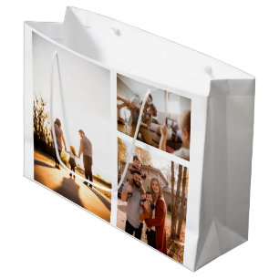 3 Custom Photo Collage Personalised Large Gift Bag