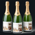 3 Custom Photo Collage Personalised Sparkling Wine Label<br><div class="desc">Introducing our personalised photo collage sparkling wine labels - the perfect way to add a personal touch to your special occasion! Whether it's a graduation, a family gathering, a trip with friends, or a special celebration, our high-quality sparkling wine labels are the perfect way to showcase your favourite memories. Our...</div>