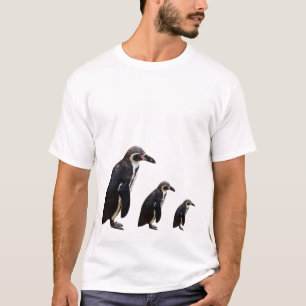 3 Cute Black and White Humboldt Penguin T Shirt