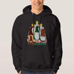 3 Cute Christmas Gnomes Swedish God Jul Nordic Xma Hoodie