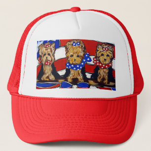3 Cute Yorkies Cap