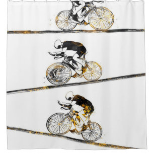 3 Cyclers Sport Art- Unique Gift For Sport Lover Shower Curtain