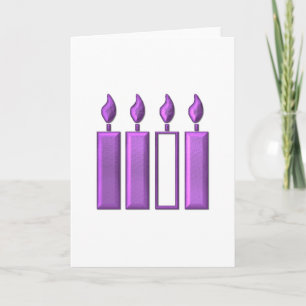 "3-D" Advent Wreath Candles Card