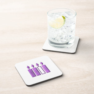 "3-D" Advent Wreath Candles Coaster