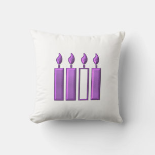 "3-D" Advent Wreath Candles Cushion