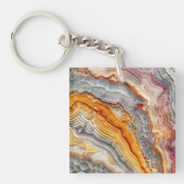 3 D Agate Keychain (Front)