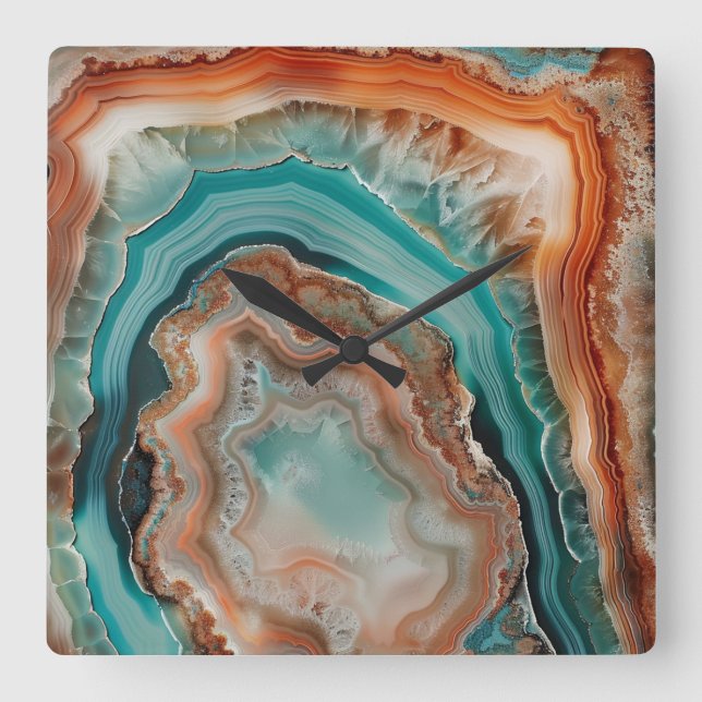3 D Agate Wall Clock (Front)