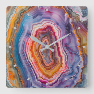 3 D Agate Wall Clock