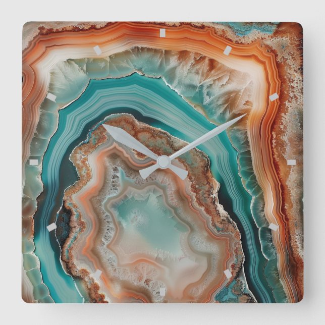 3 D Agate Wall Clock (Front)