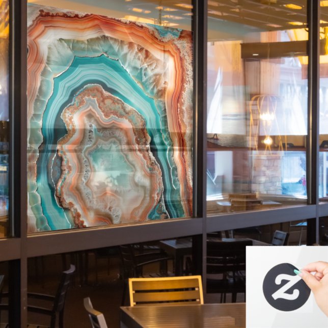 3 D Agate Window Cling (Restaurant Window)