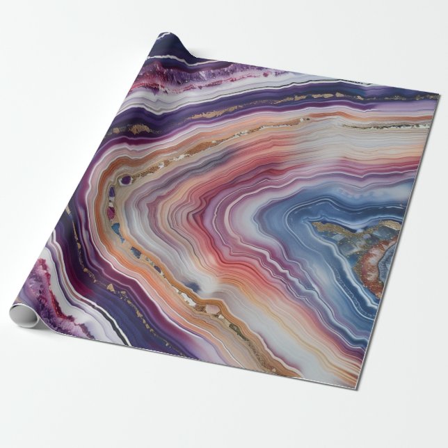 3 D Agate Wrapping Paper (Unrolled)