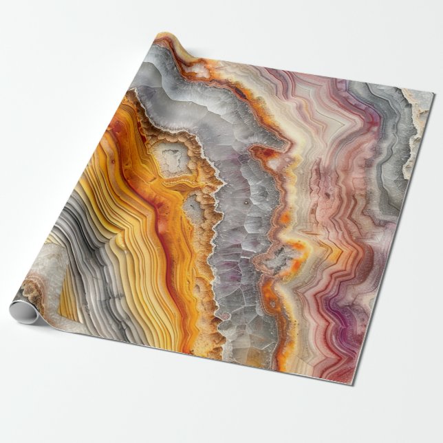 3 D Agate Wrapping Paper (Unrolled)