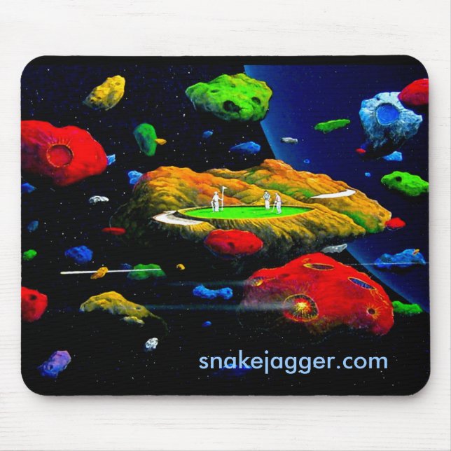 3-D Asteroid Golf Mousepad (Front)