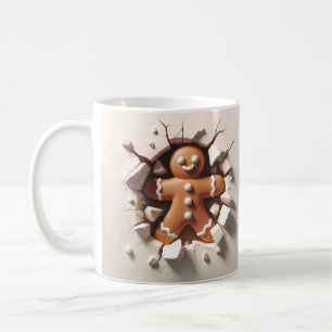 3 D Christmas Gingerbread Man Coffee Mug