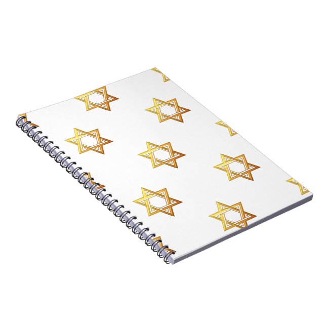 "3-D" Golden Star of David Notebook (Right Side)