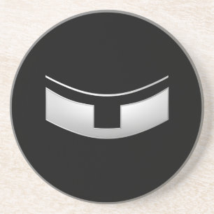 3-D Look Silver Priest's or Minister's Collar Coaster