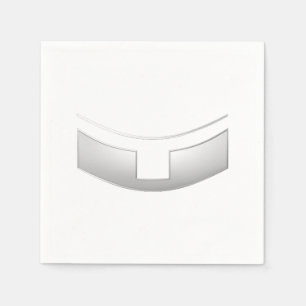3-D Look Silver Priest's or Minister's Collar Napkin