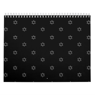 3-D Look Silver Star of David Calendar