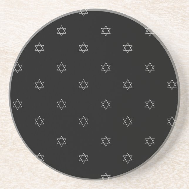 3-D Look Silver Star of David Coaster (Front)