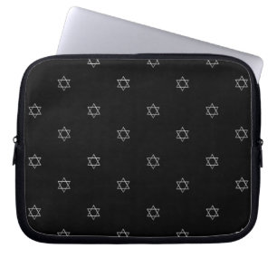 3-D Look Silver Star of David Laptop Sleeve