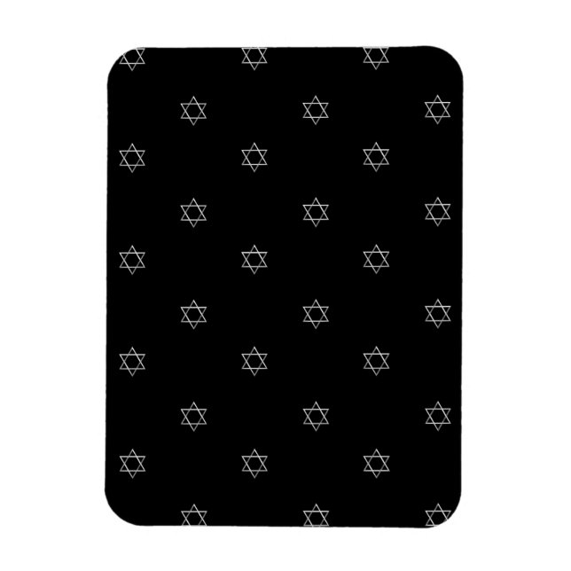 3-D Look Silver Star of David Magnet (Vertical)