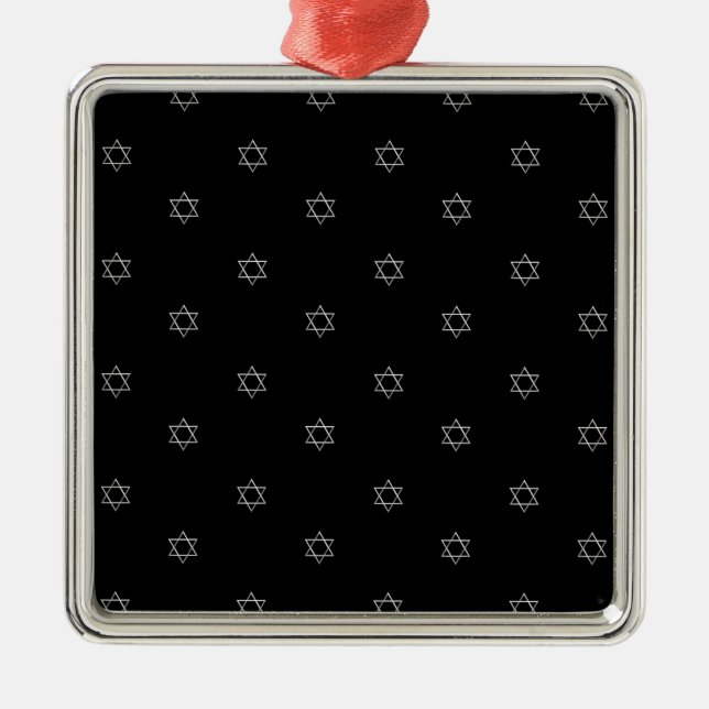 3-D Look Silver Star of David Metal Ornament (Front)