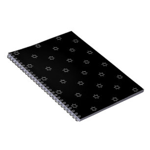 3-D Look Silver Star of David Notebook
