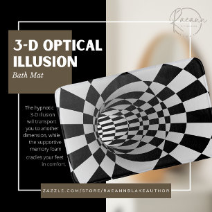 3-D Optical Illusion Bath Mat